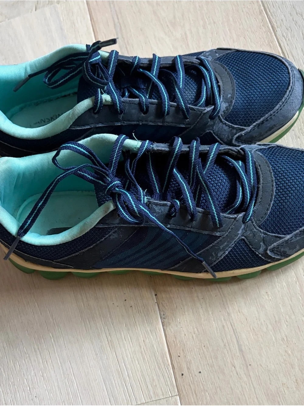 Danskin Women’s Navy Athletic Sneakers with Mint Interior